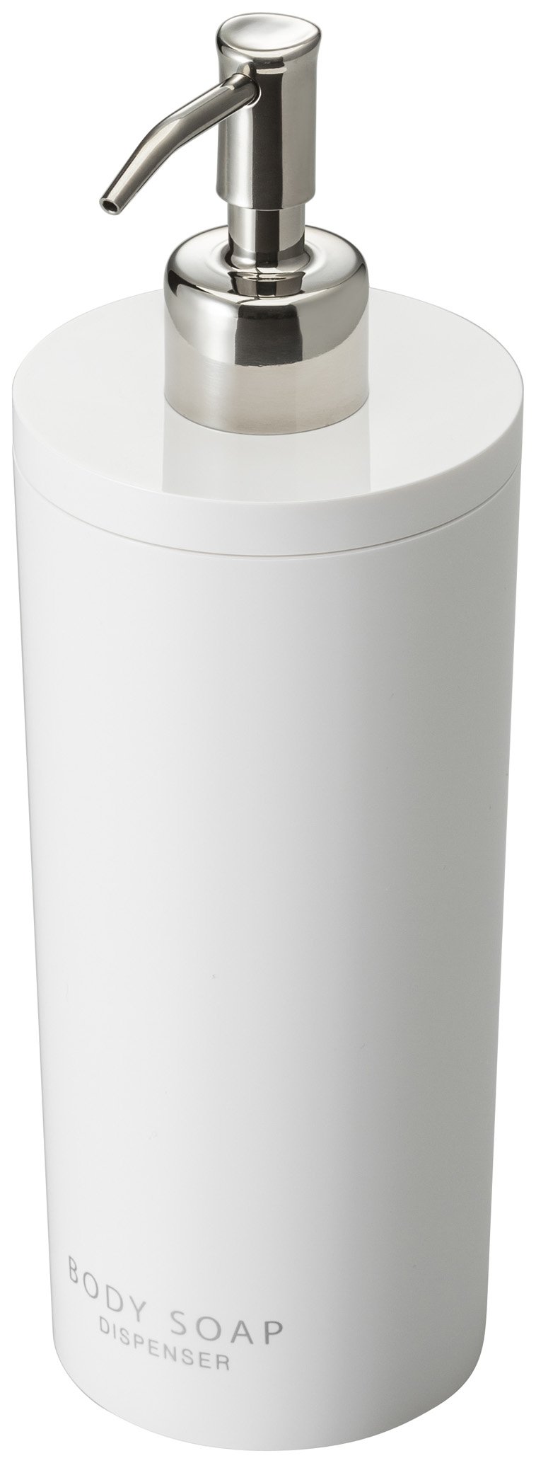 YAMAZAKI2932 Tower Body Soap Dispenser Contemporary Bottle Pump for Shower, Round, White