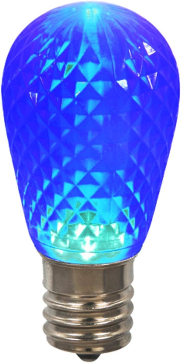 Club Pack of 25 LED Blue Replacement Christmas Light Bulbs
