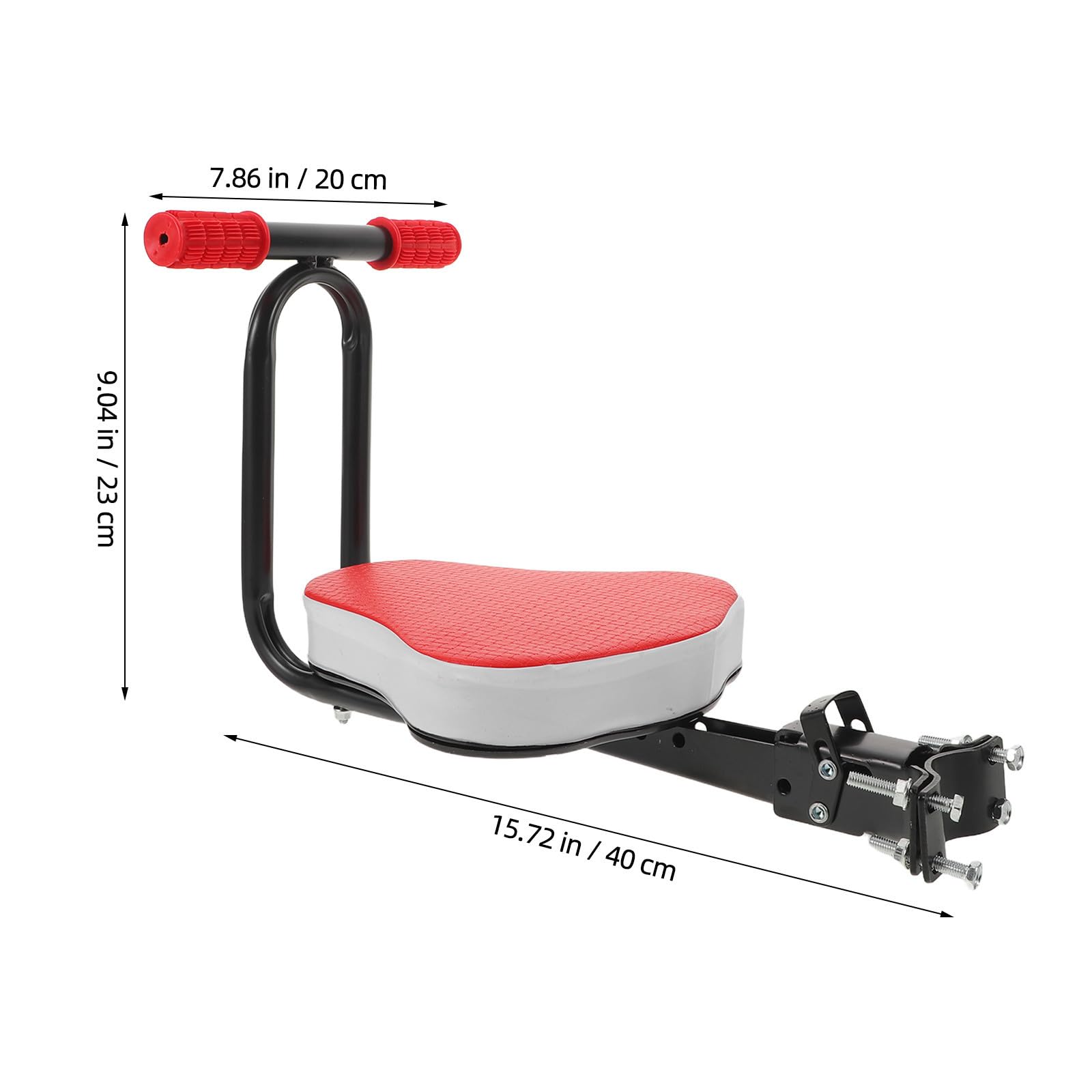 Seggio Anteriore per Bici per Bambini per Bici Adulti 55lbs | Montaggio Manubrio, Metallo e Cuoio, Adatto 2-7 Anni, Supporto Fino a 55lbs