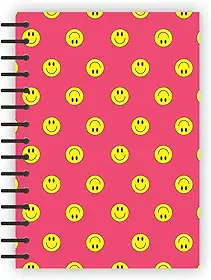 Caderneta A6 Smile Rosa cod. 0331 com 80 folhas pautadas - abyaragraf