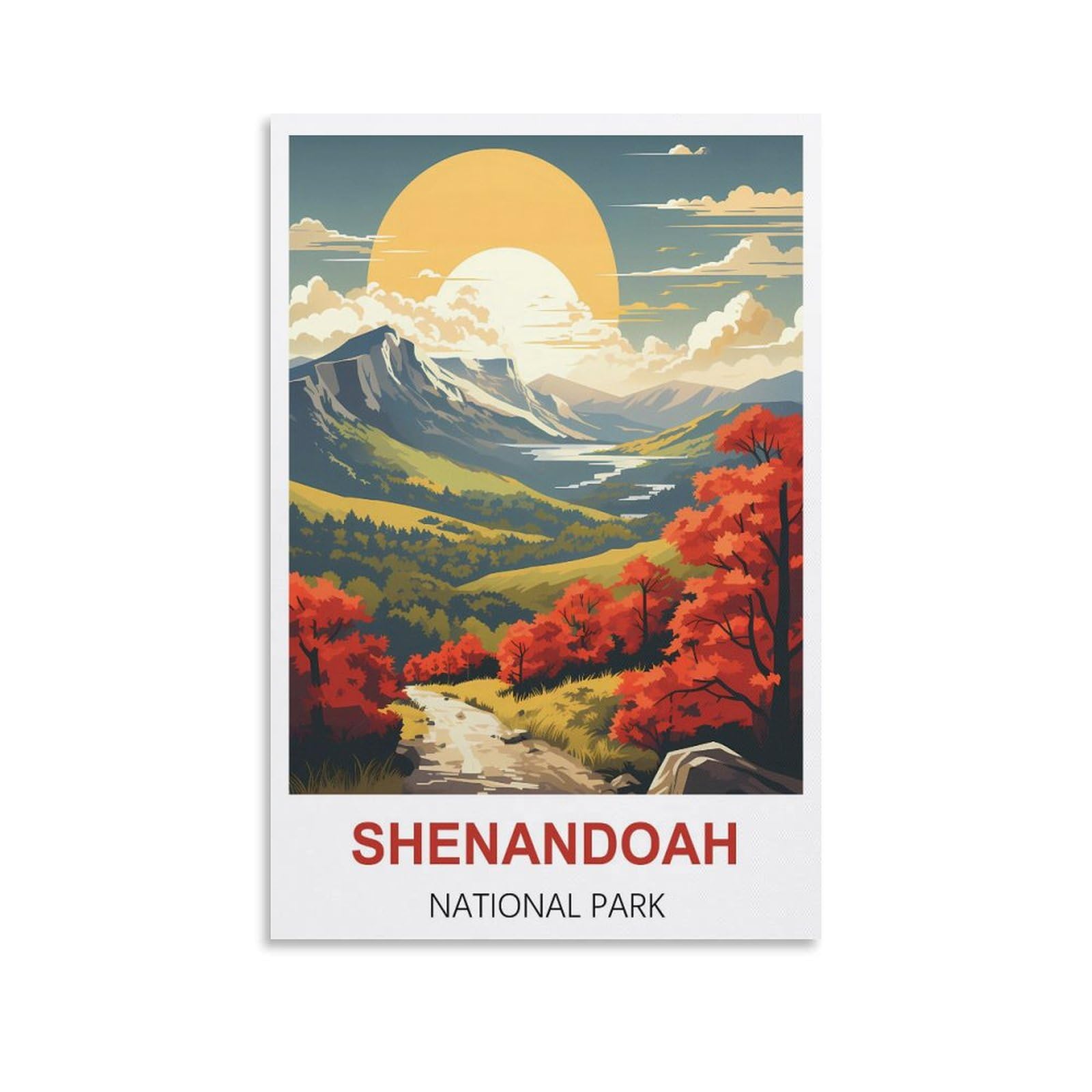 Metal Bar Signs Vintage Shenandoah National Parks Metal Wall Art Bar Sign for Kitchen Pubs Coffee Metal Wall Decoration 30x40cm