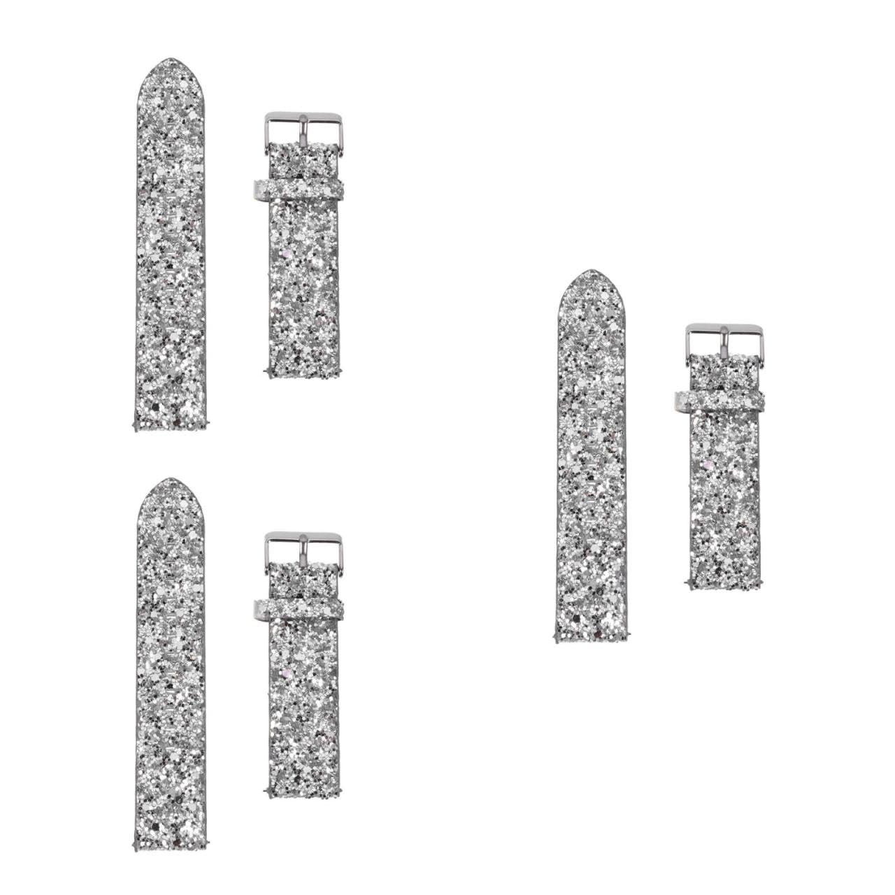 Artibetter 3 Pièces Sangle 3 Bandes Bracelet De Montre Bling Ceinture De Montre De Remplacement Bracelet De Remplacement De Montre-bracelet Montre De Remise En Forme Bracelet Femme Faux Cuir