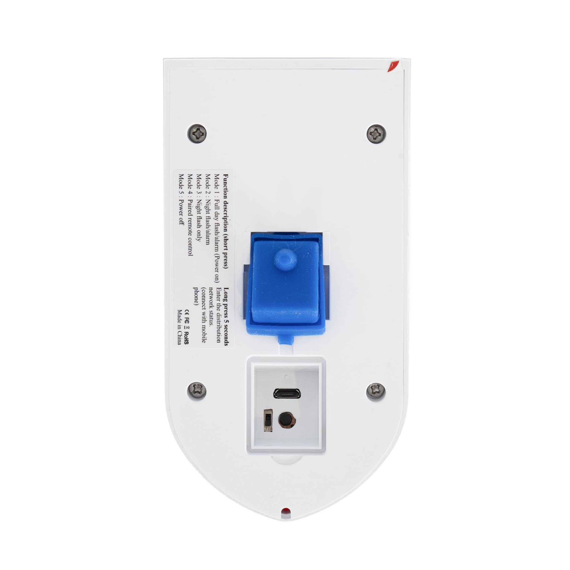 PNI SafeHouse HS008 Drahtlose Außensirene mit Bewegungsmelder und Solarladung, Fernbedienung, 120 dB, 3 Betriebsmodi, Internetsteuerung über die Tuya Smart App