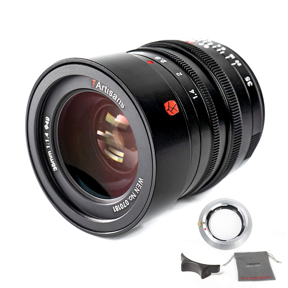 7artisans 35mm F1.4 Full Frame Manual Focus Leica M-Mount Prime Lens for Leica SL, TL, CL Series Cameras