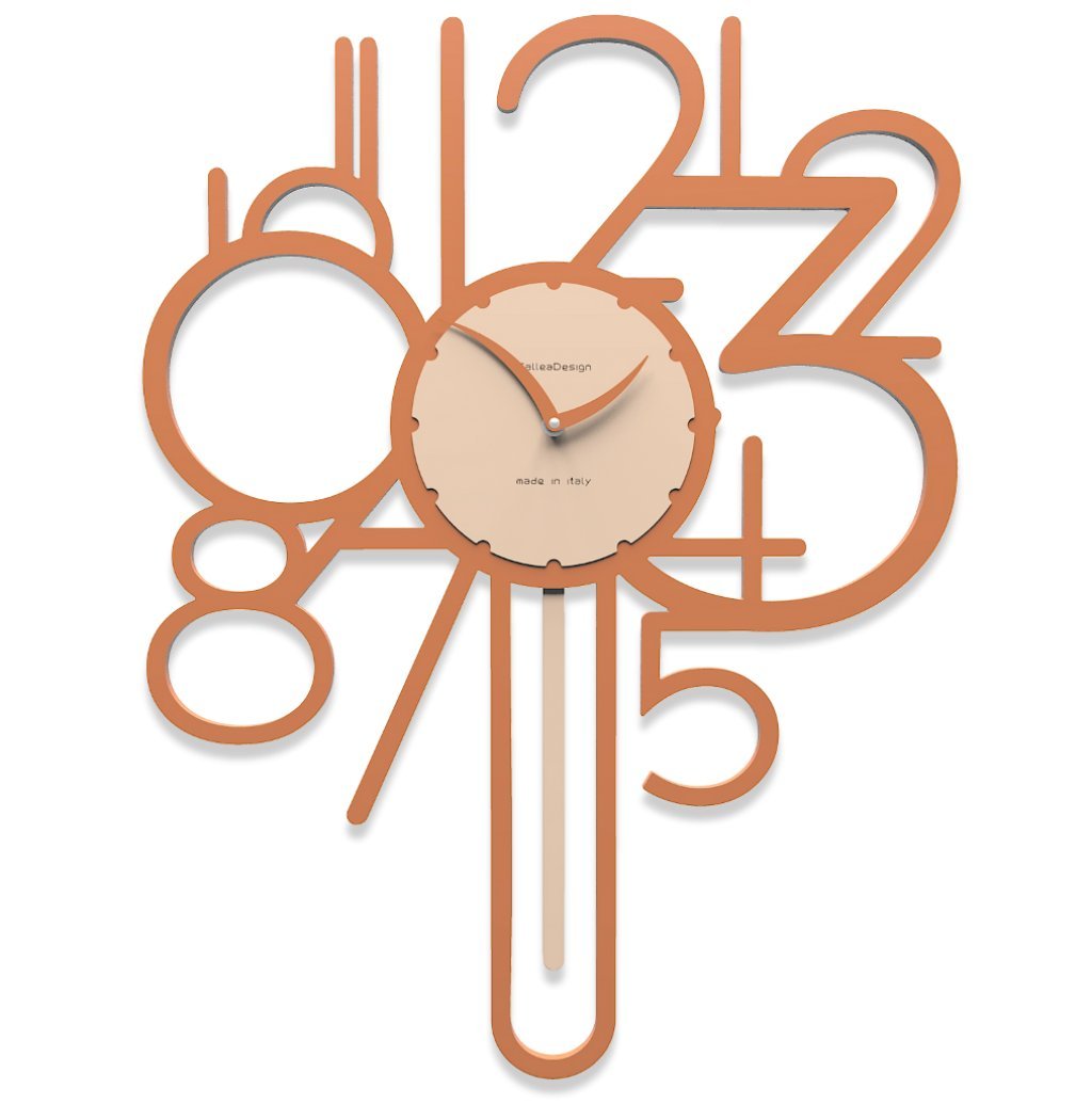 CalleaDesignJoseph Pendulum Wall Clock terracotta