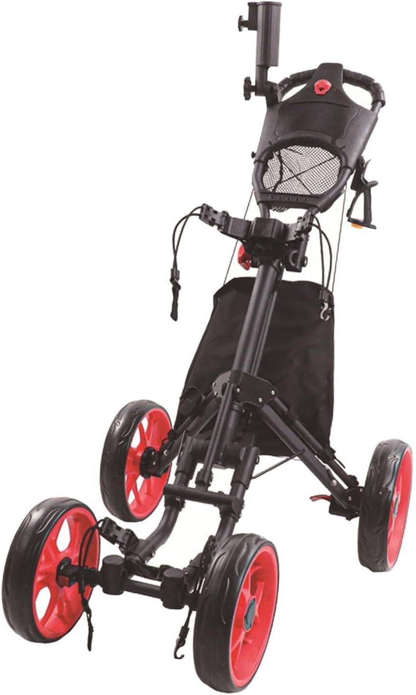 Golf Push Cart Multipurpose Professional 4 Wheel Portable Folding
