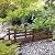 WISLAS 7FT Wooden Garden Bridge with Handrails, Decorative Landscape Footbridge for Yard, Pond, Farm or Creek - Rust-Resistant Cedar Construction, Easy Assembly & 400LB Capacity