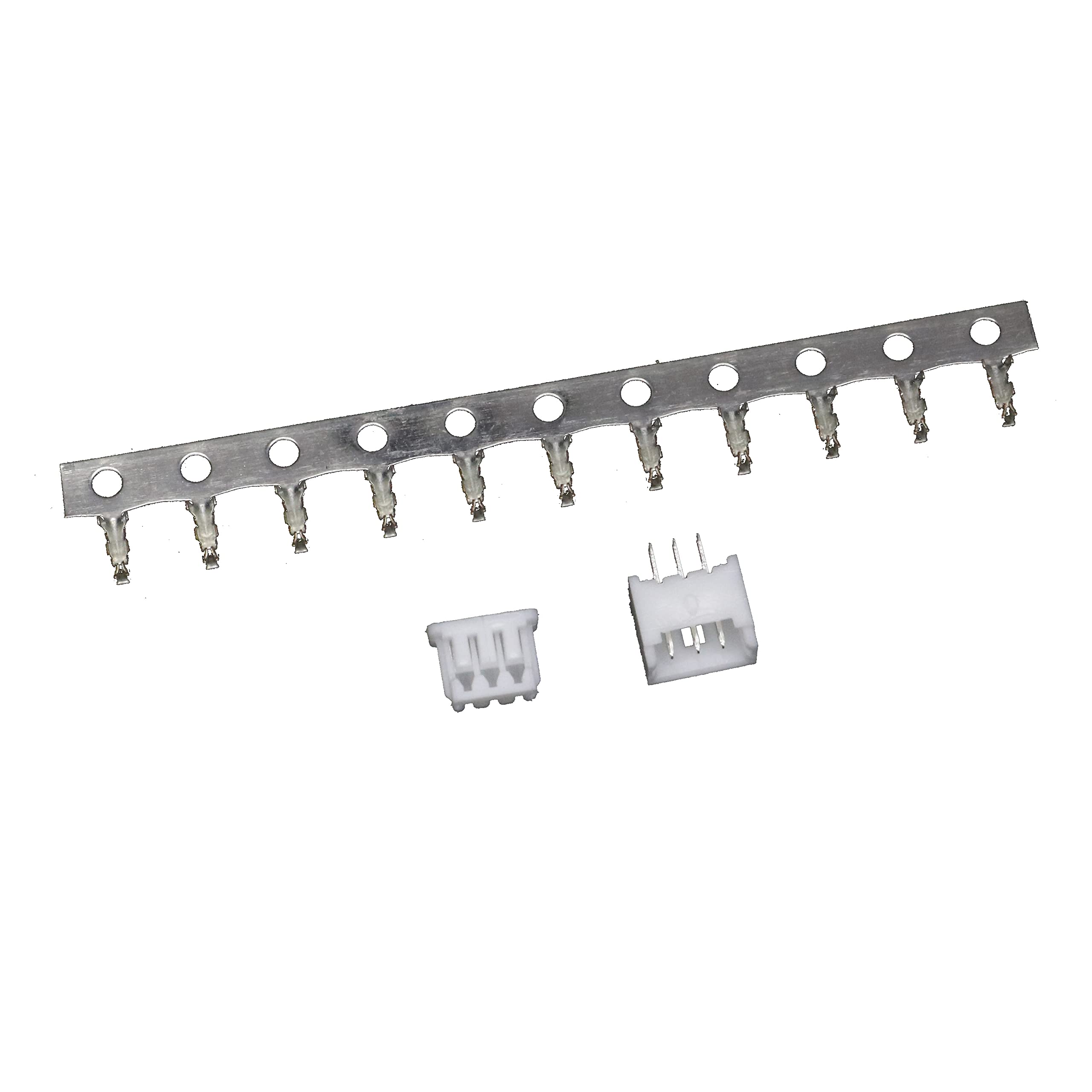 Komodo Electronics 1.25 1.25mm 3-pin Board-to-Wire Crimp Connector Plug + PCB Socket + Crimps, Pack of 100 Compatible With Molex PicoBlade/Molex 51021