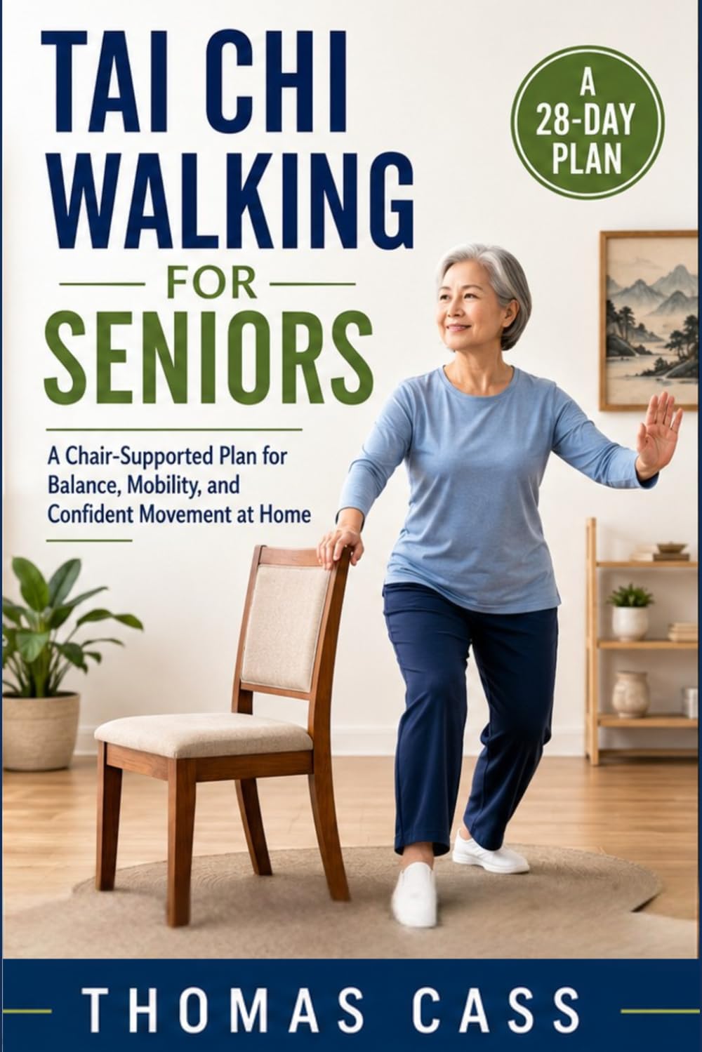 Tai chi walking for seniors: A 28-day chair-supported plan for balance, mobility, and confident movement at home