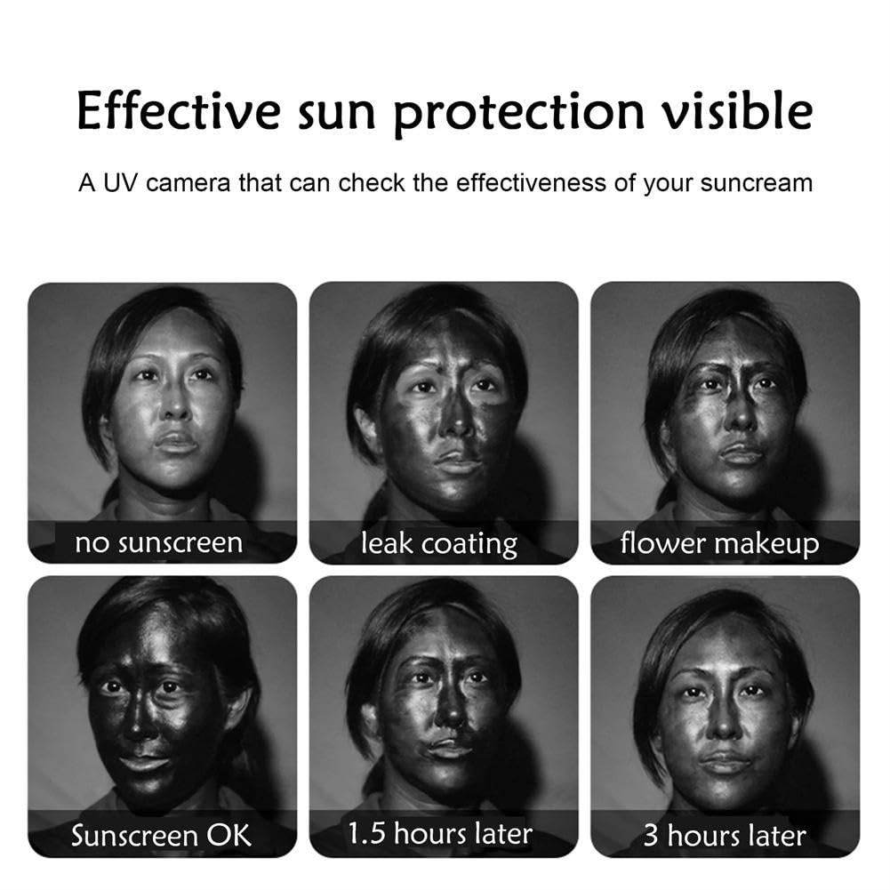 UVlook UV-Kamera für Sonnenschutz-Test, tragbar, für Smartphone, Visualisierungstyp für IOS/TypeC, Perlweiß
