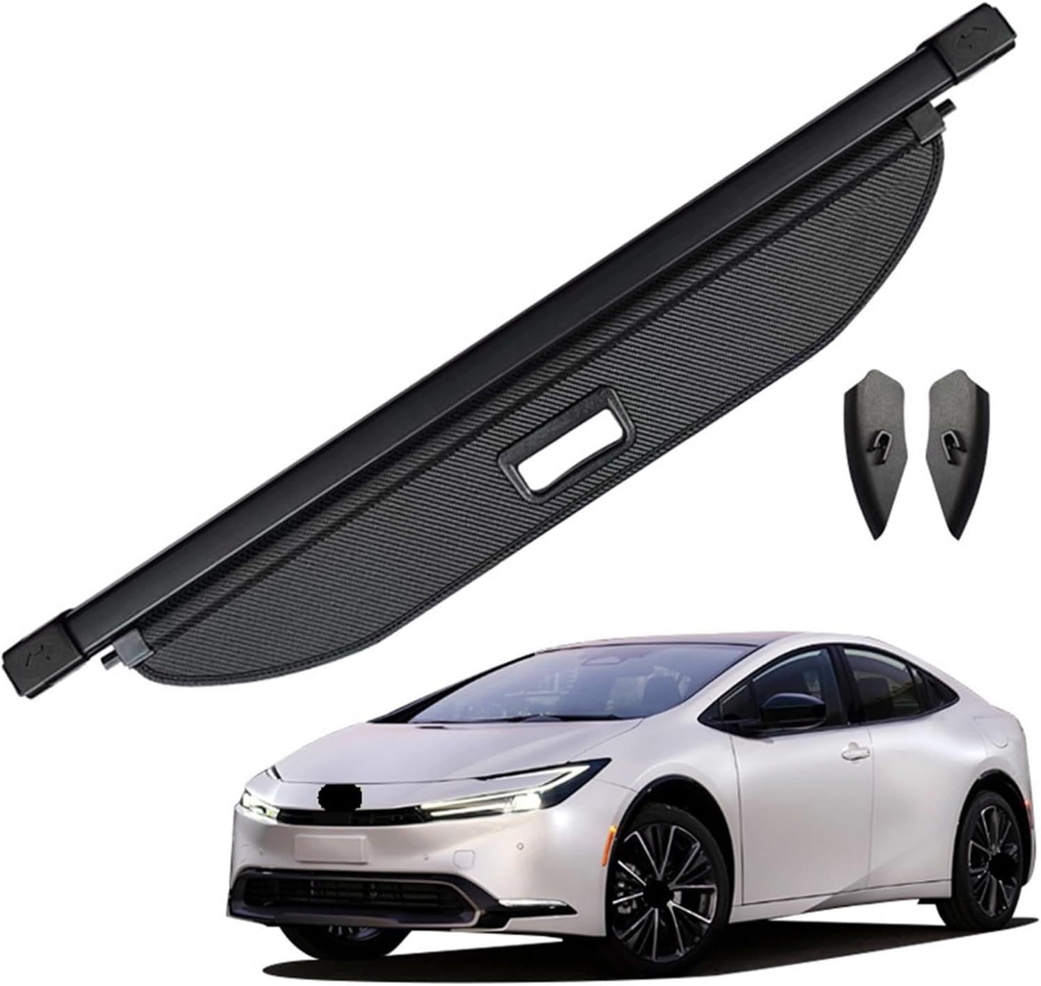 for 2023 2024 2025 Toyota Prius & Prime Cargo Cover Trunk Retractable Parcel Rack Security Privacy Screen Auto Accessories(Leather)