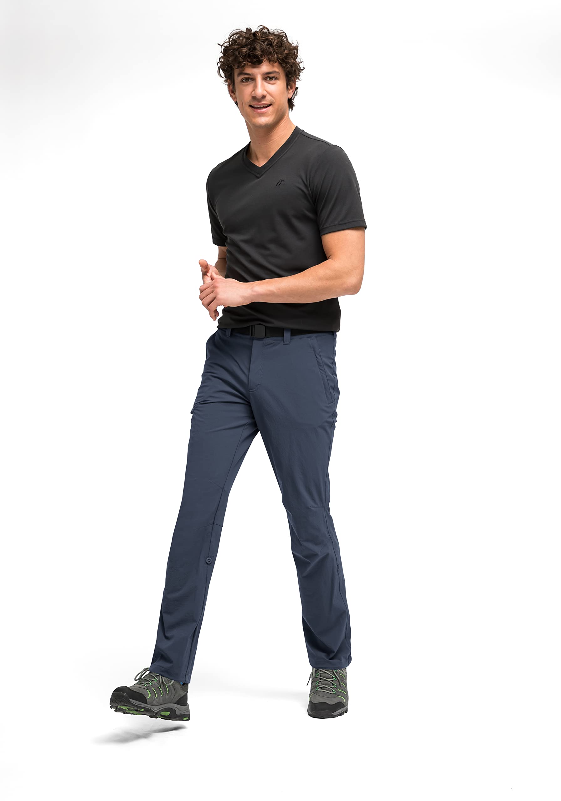 Maier Sports Nil, Pantalon de randonnée pour homme, Pantalon outdoor déperlant pour le trekking et la randonnée, Sans PFC, mSTRETCH pro 4 et Dryprotec, Fonction rollup