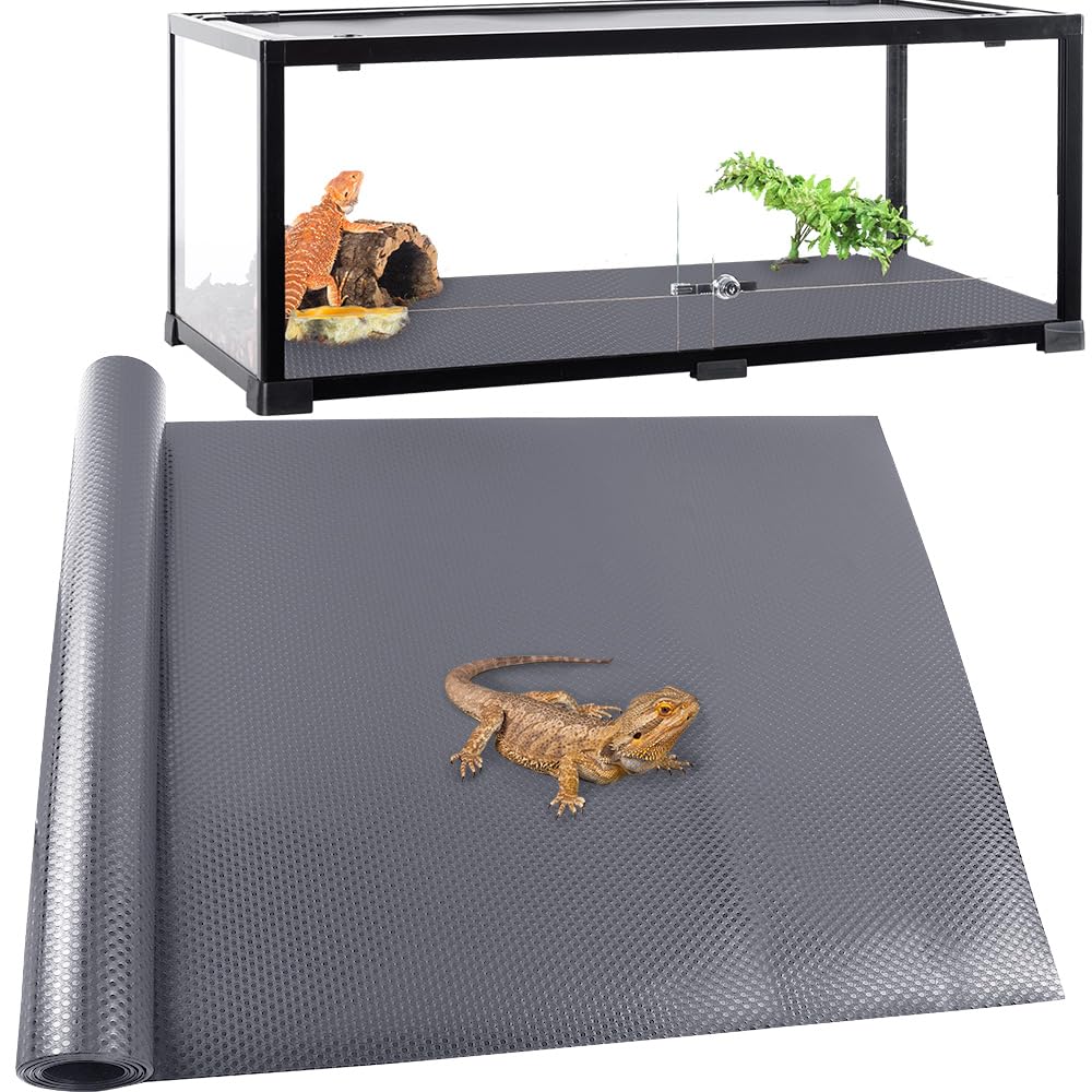 Alfombra de reptiles de tamaño grande de 24 x 118 pulgadas, alfombrilla para reptiles, dragón barbudo, suelo de tanque de dragón barbudo, ropa de cama de serpiente, accesorios de tanque de
