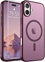 Vista 340 de SUPFINE - Funda magnética para iPhone 11, apta para MagSafe (protección contra caídas de grado militar, 10 pies), delgada, translúcida, a prueba