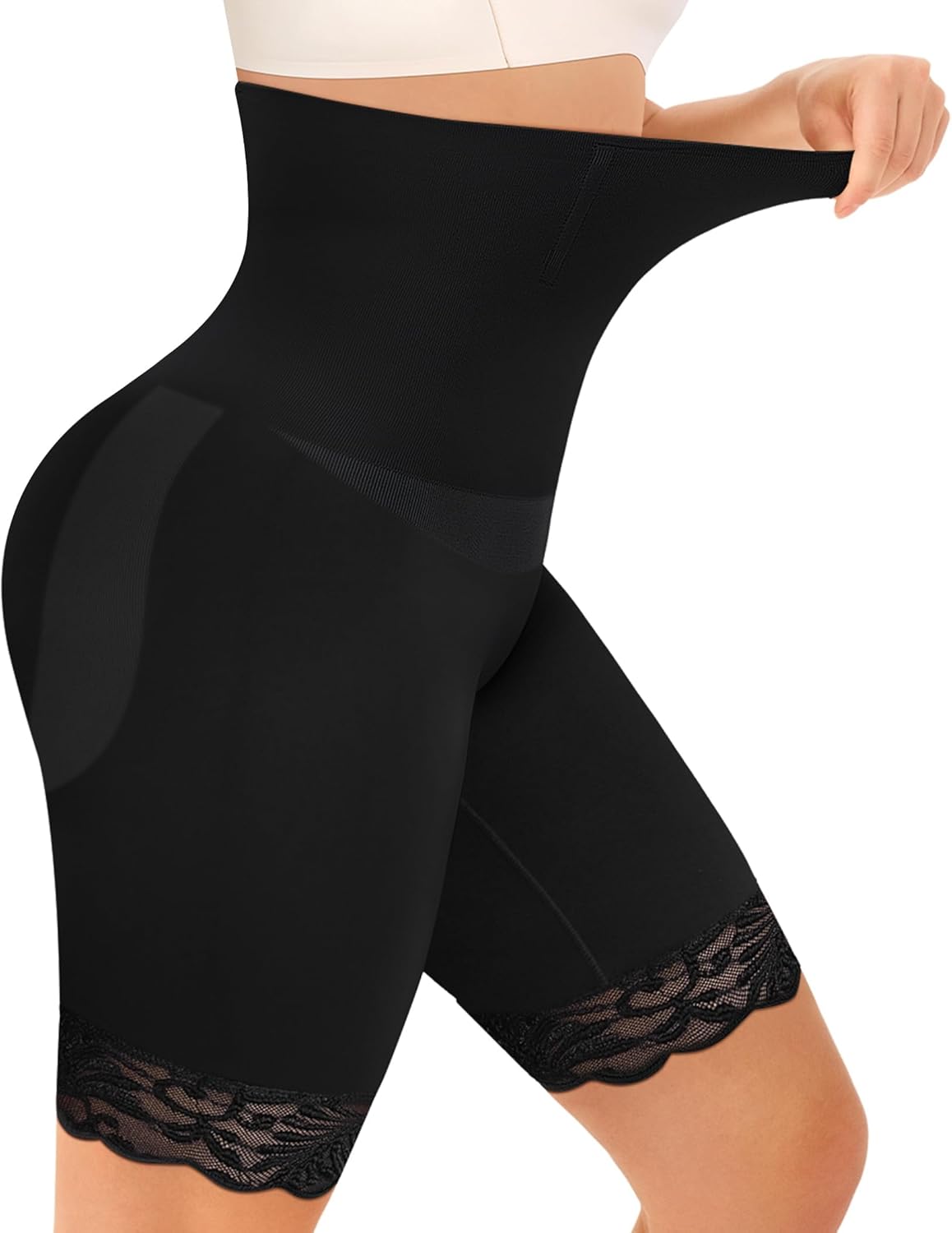 Irisnaya Women's Tummy Control Shapewear Shorts - High Waisted Butt Lifting Seamless Body Shaper Panties Everyday Wear