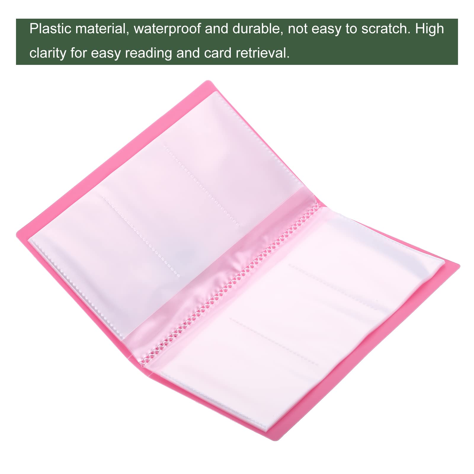 YOKIVE 2 Pcs Business Card Holder, Card Holder with Large Capacity Keep Card Neat, Great for Office Business Trip (Pink - Image 3