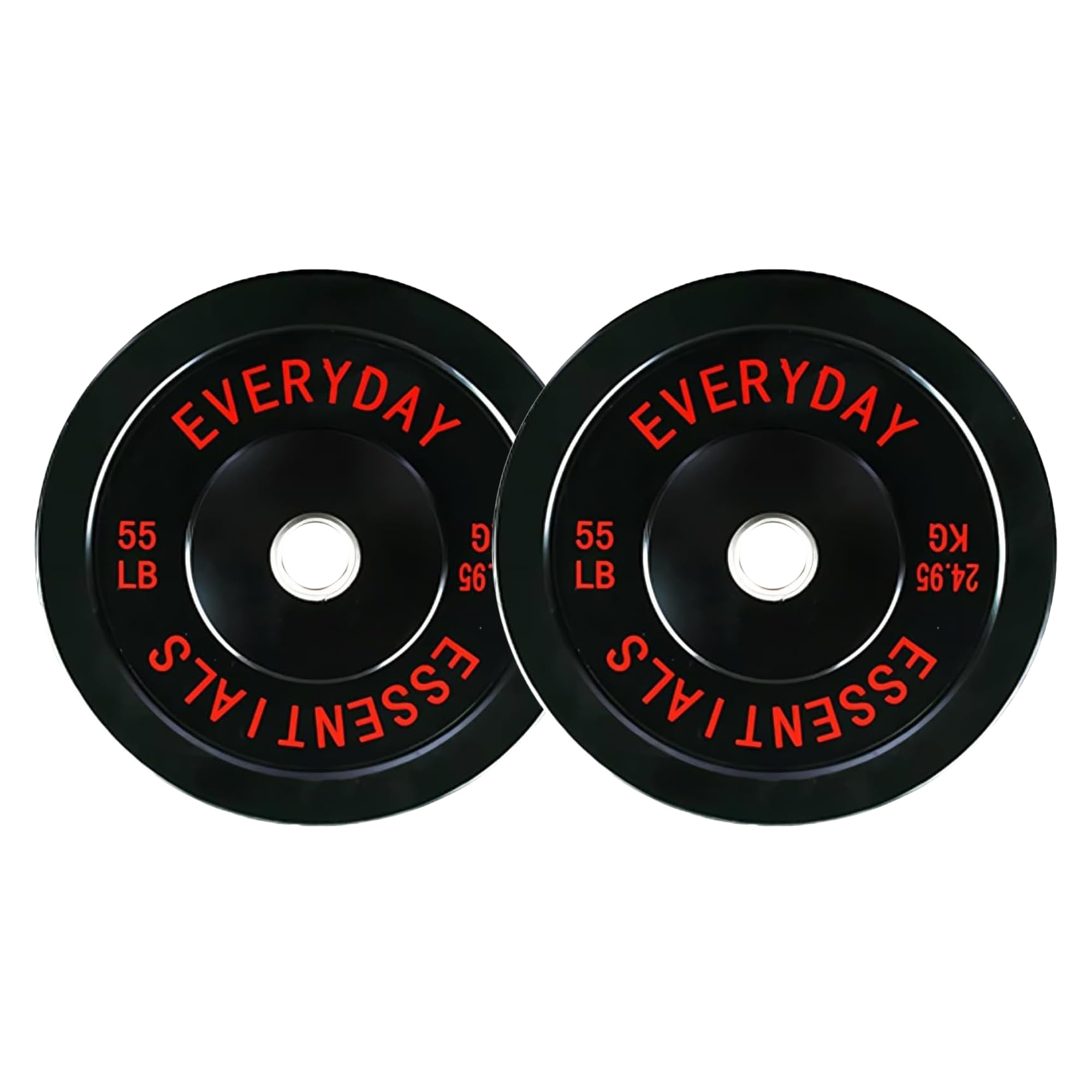 2-Inch Olympic Bumper Plates, Perfect Weight Plates for Weightlifting and Strength Training, Multiple Weights Available