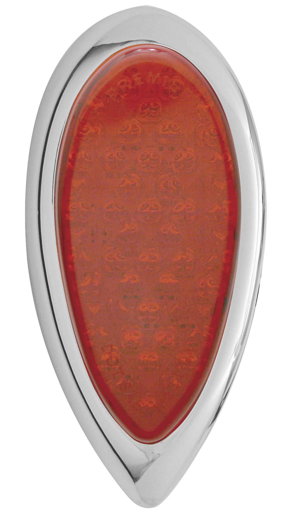 Pro-One Dual Function LED Teardrop Taillight with Red Lens 402060