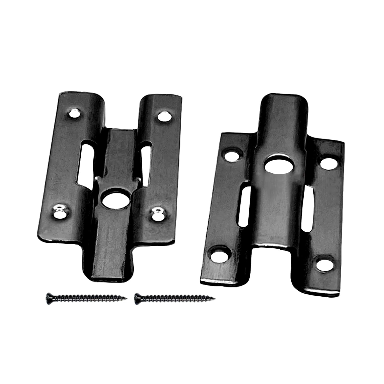 Lot de 100 clips de terrasse en acier inoxydable WPC - Clips de fixation invisibles avec vis pour lames en WPC - Clip en T - Fixation cachée (noir 8 mm)