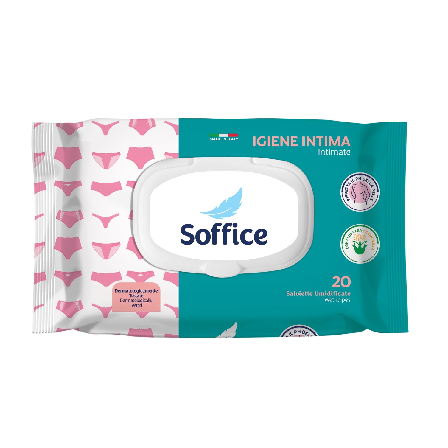 Higiene íntima: Toallitas húmedas - 20 uds. con Pop-Up, papel higiénico húmedo y toallitas desinfectantes