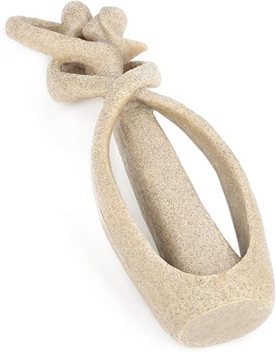 Miniatura 2 de Oumefar Estatua de piedra arenisca para amantes, escultura de pareja, escultura tallada, adornos para arte, manualidades, oficina, escritorio,