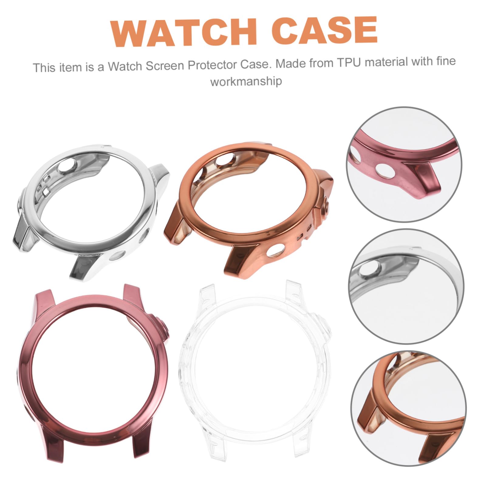 Hemobllo 12pièces Coque De TPU pour Montre Anti-Rayures Réutilisable Et Détachable Totale des Bords Courbés Couleurs Transparent Pratique Et