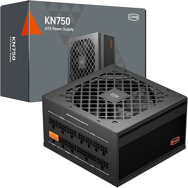 PCCOOLER PSU Fully Modular Power Supply, 750W ATX 3.1, 80 Plus Gold Certified, PCIe 5.1 12V-2×6, Japanese Capacitors, Ultra-Flexible Cables,5-Year Warranty(KN750)
