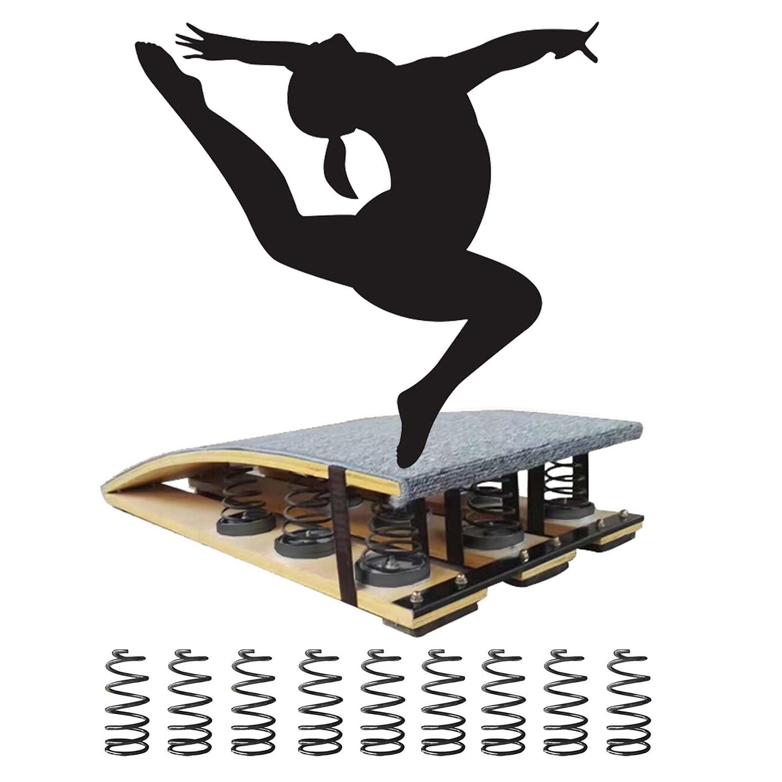 CMYUN Sprungbrett Fachmann Gymnastik-Sprungbretter für Erwachsene, Schwerlast Großes Sprungbrett mit 9 Federn, Gewölbe-Fitnessstudio, Kampfkunst-Sportausrüstung für Das Schulheim
