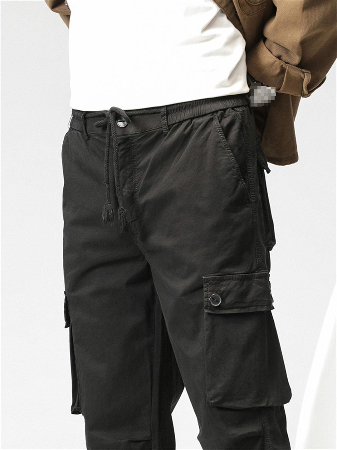 Vogrtcc Hombres Multi-Bolsillos Cargo Pantalones Ropa De Trabajo Slim Fit Joggers Militar Casual Pantalones Tácticos