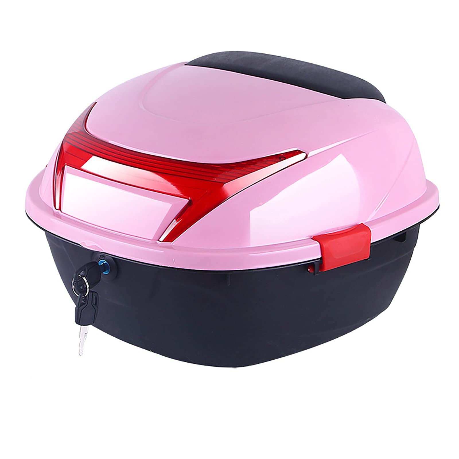 Baúl Universal para Motocicleta, baúl Trasero con Respaldo Suave, Puede Guardar el Casco, baúl Trasero con Cerradura Superior, Sellado e Impermeable, 30 l