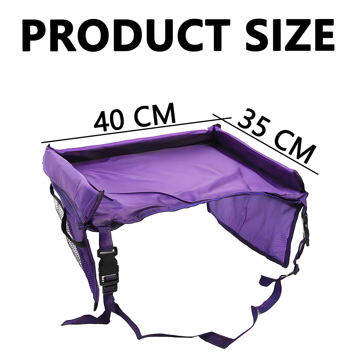 CGEAMDY Bureau Lap Pour Siège Voiture, Plateau Siège Voitures Pour Enfants, Plateau De Voyage Enfant Voitures Avec Grande Espace Sac Rangement Accessoires Voiture De Voyage Polyvalent(Pourpre)