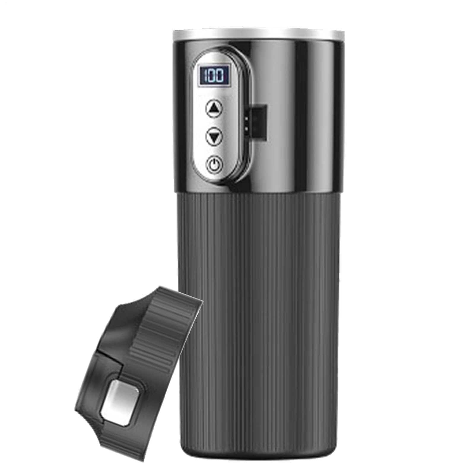 Auto Beheizter Becher - Tragbarer Elektrischer Reisebecher, Leichtes LCD -Temperaturdisplay | Lang Anhaltende Wassertemperatur Wärmere Flasche, Beheizte Becher Für Autofahrten Camping Road Trips Offic