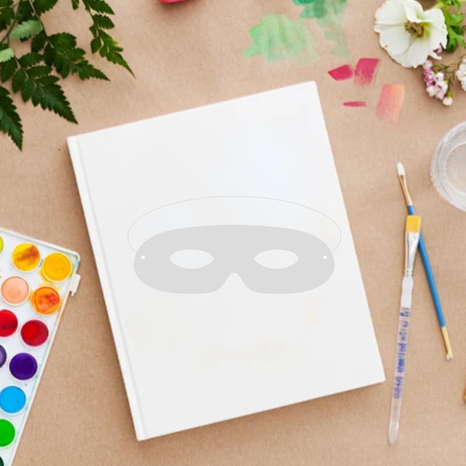 HAICN 80Pcs DIY White Paper Masks - Monster & Card Masks, Die Cut Designs, Free for Boys & Girls Costumes & Toys - Image 3