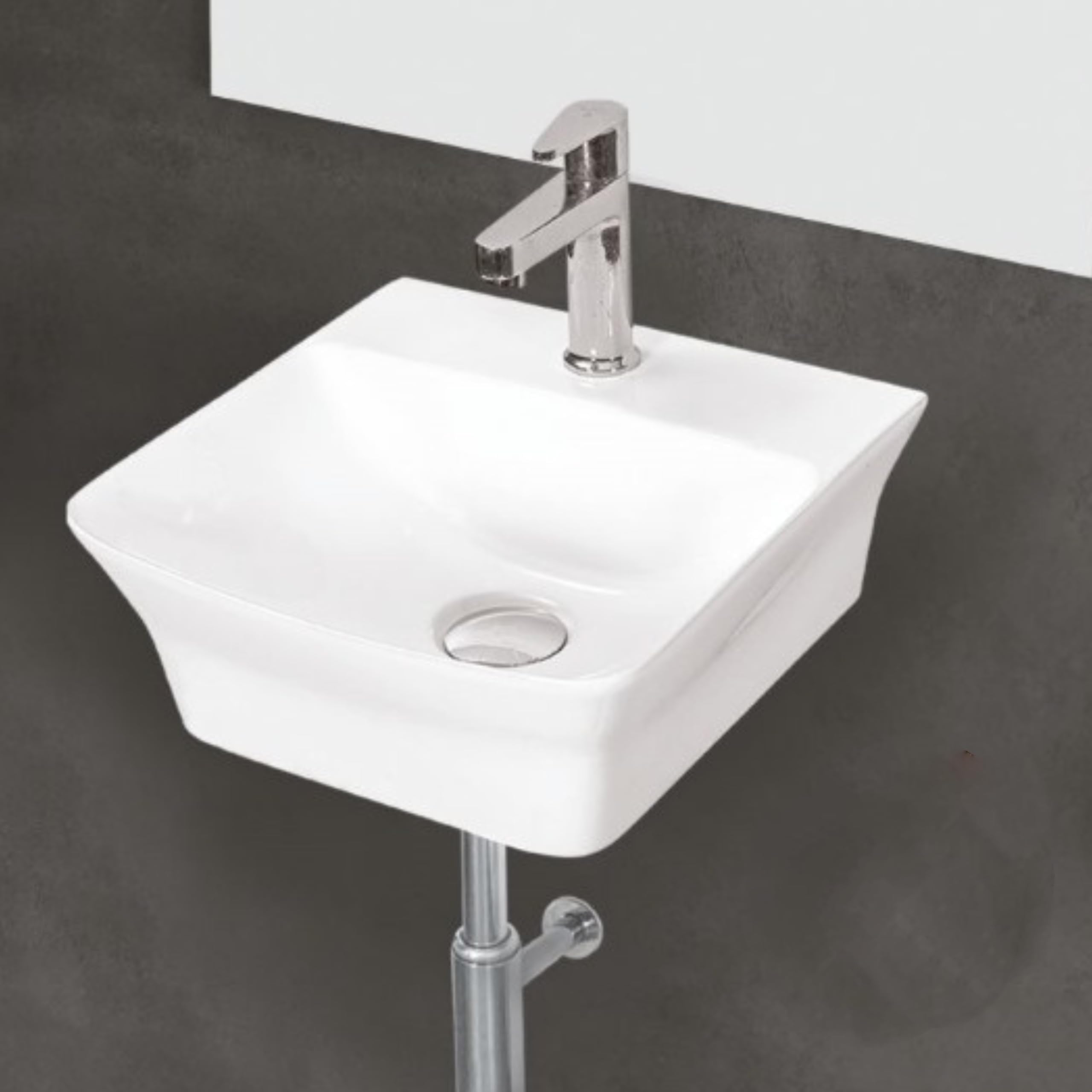 Nirant Ceramic Wall Mount Wash Basin | Wall Hung Glossy White Finish | Wall Mounted Sink | Bathroom Sink | Kitchen Sink | Outdoor Sink (Viva) (B0B396D8JB) Amazon Price History, Amazon Price Tracker