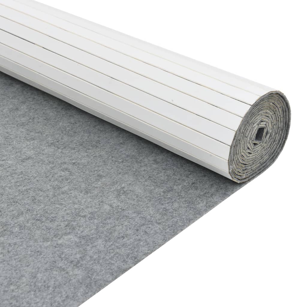 vidaXL Cloison de séparation Blanc Largeur 400 cm Hauteur 165 cm Bambou