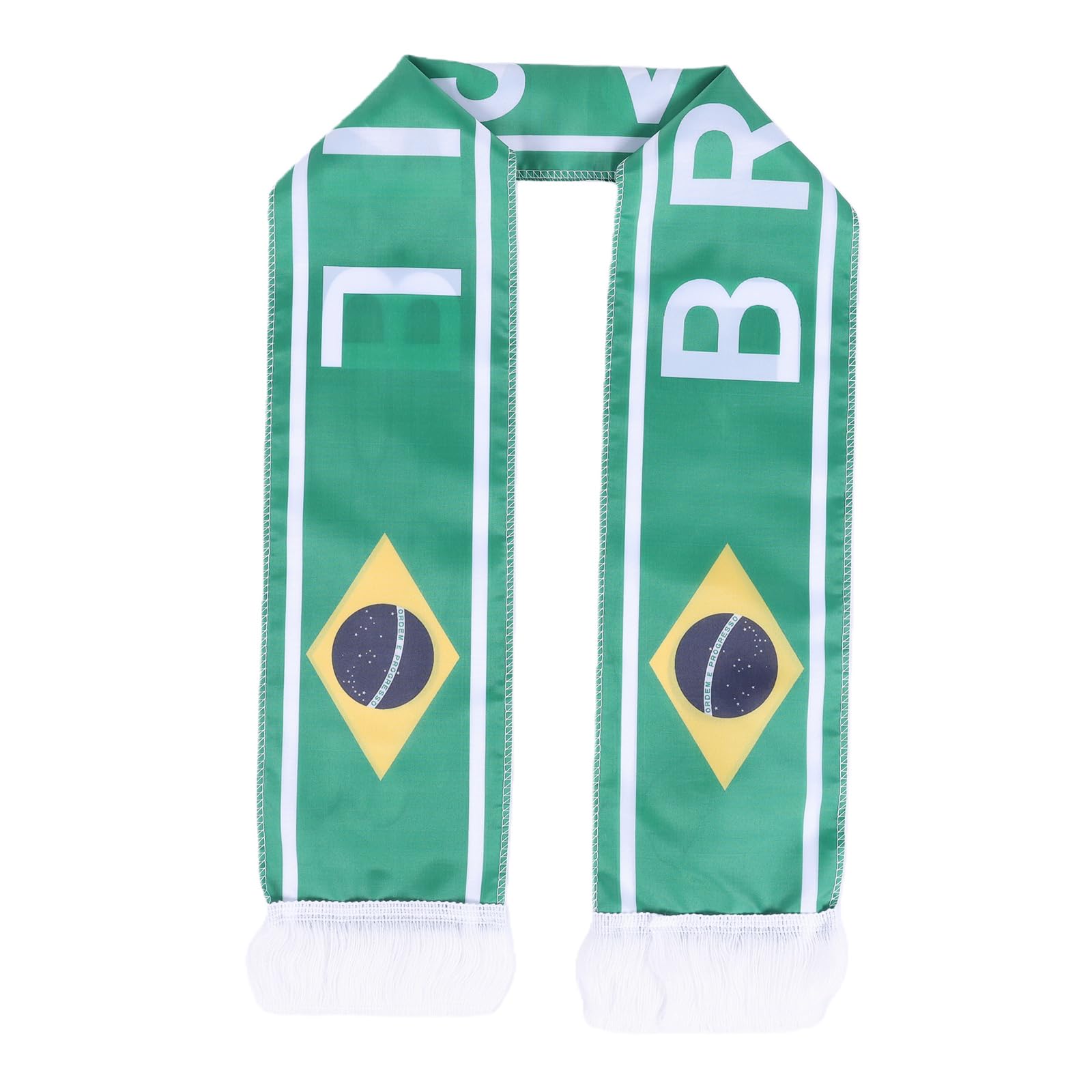 Paquete de 6 accesorios de apoyo deportivo con lentes de sol, bufanda y pintura facial, kit de animación para estadio fútbol (Brasil)