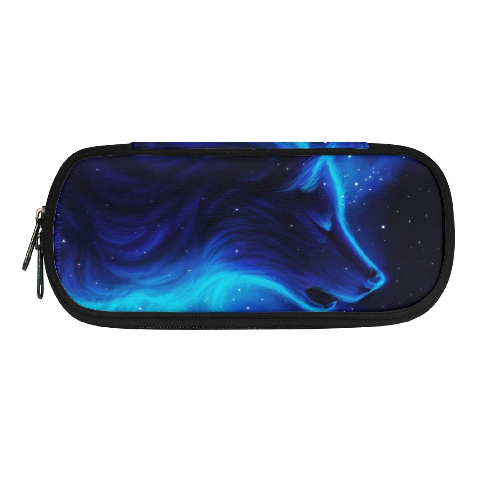 TOADDMOS Wolf Galaxy Print Big Capacity Pencil Bag for Kids Teens Desk Stationery Oraganizer Pen Case Pouch Bag Oraganizer โ image 1