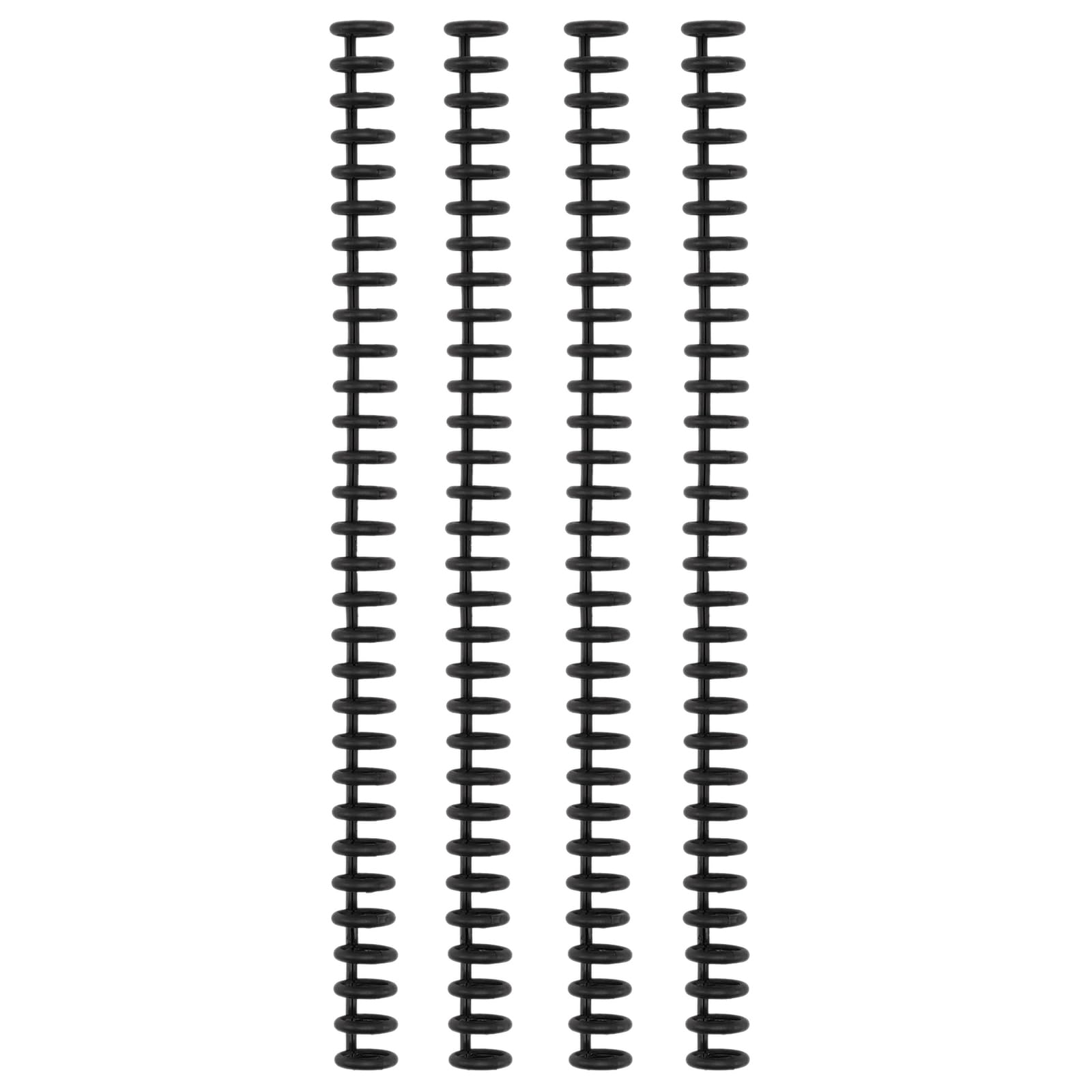 Vaessen Creative Click Binding Combs 12 mm Black - 4 Spines for The Bind Easy Binding Machine - for Bookbinding Notebooks, Documents, Planners and Journals - Reusable