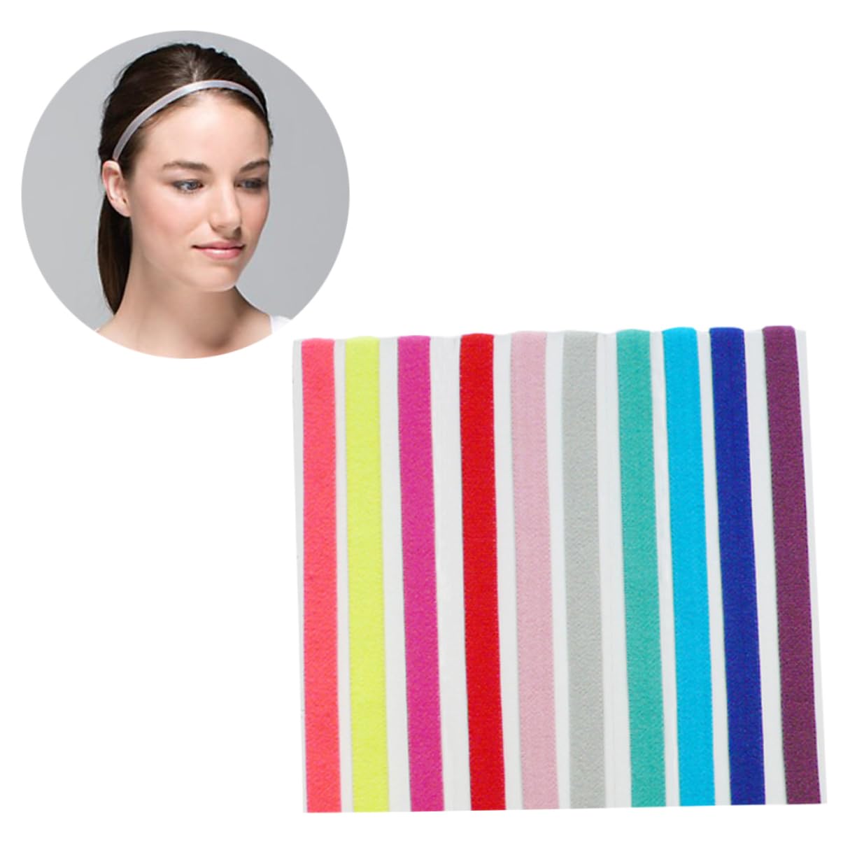 BESPORTBLE 30pièces Bandeaux De Sport Élastiques Antidérapants pour Yoga Course Et Fitness Couleurs Mélangées Anti-Transpiration Et Confortables