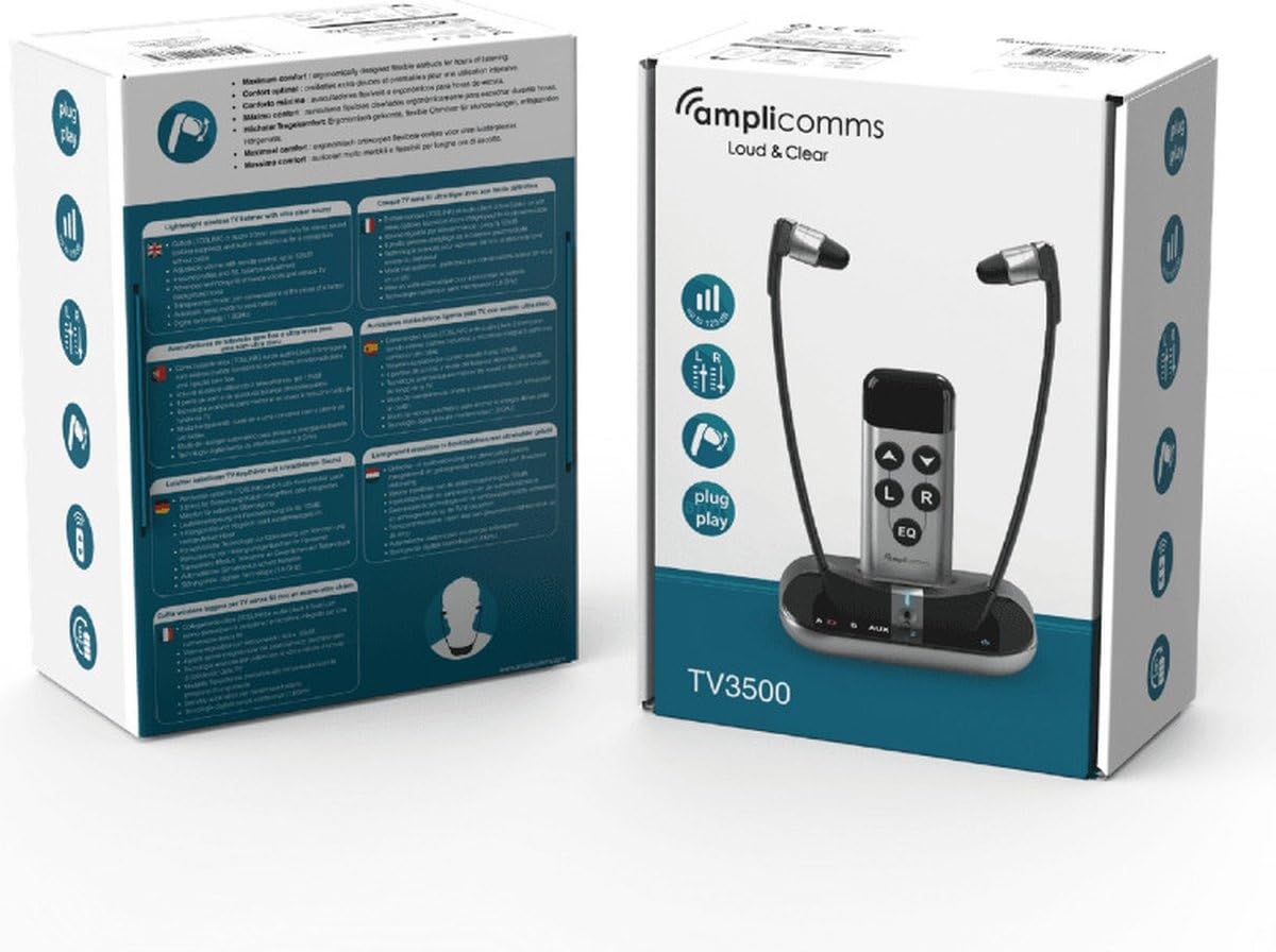 Amplicomms Casque sans fil TV 3500