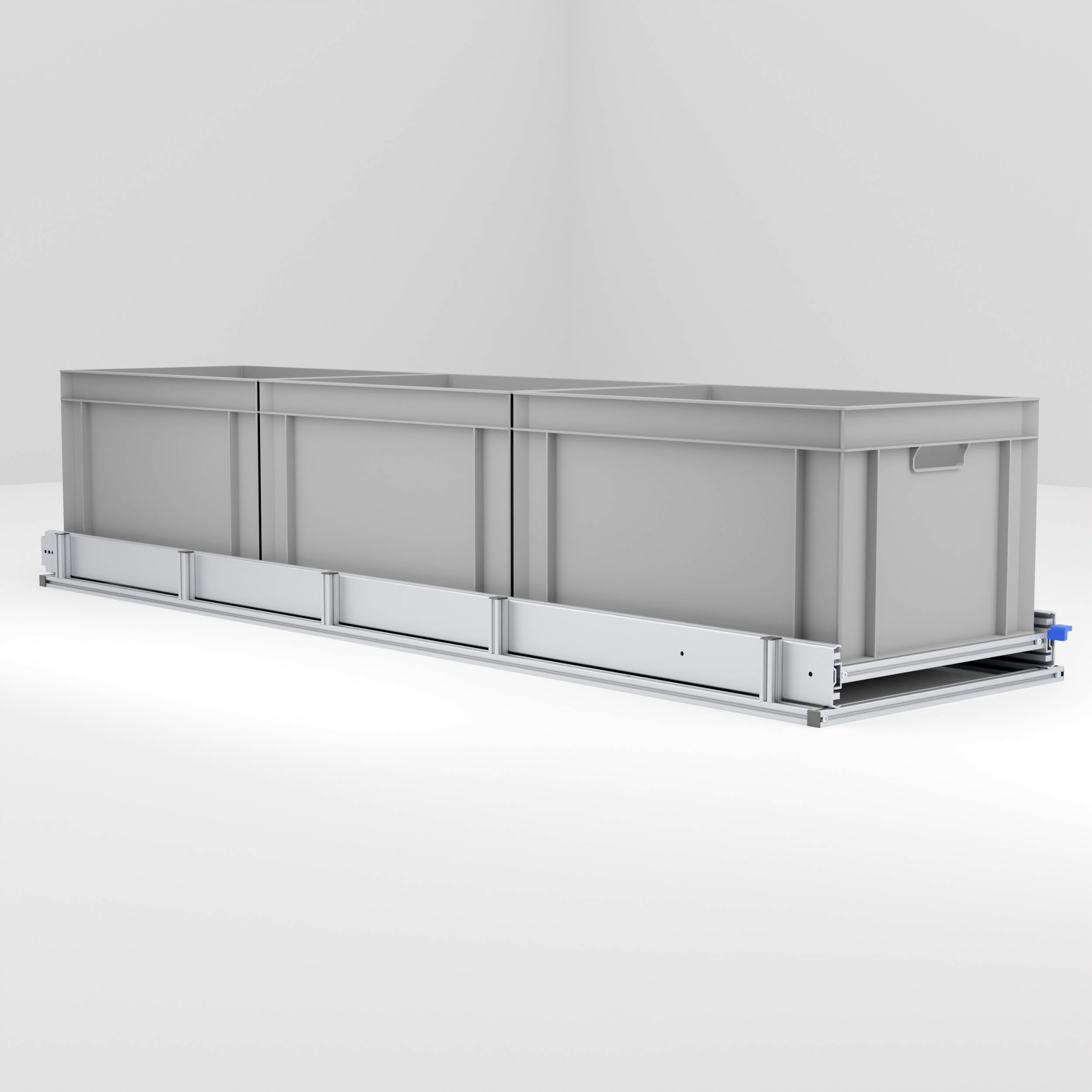 XXL Heckauszug für Kastenwagen - 180cm Schwerlastauszug - Einhandbedienung - Vollauszug Camper Heckgarage (180x40cm)