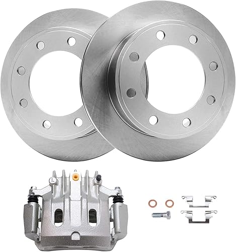Miniatura 430 de Detroit Axle - Rotores de disco delantero de 10.827 in + pinza de freno lateral del pasajero de repuesto para Toyota RAV4 Prius V Lexus HS250H Scion