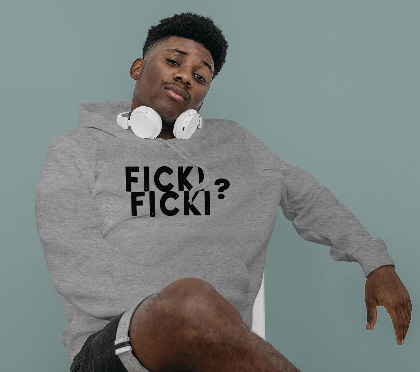 OM3® Ficki Ficki bluza z kapturem | męska | cytat z hasłem | sweter z kapturem S - 4XL