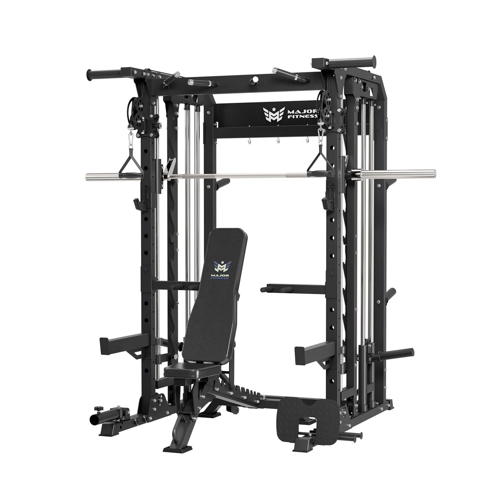 B52 Machine Home Gym with Power Rack, Cable Crossover, Dual Pulley System, Landmine