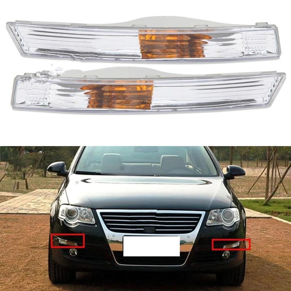 Frecce Laterali Per VW Per Passat B6 3C 2005-2009 2010 Per Magotan Accessori Paraurti Anteriore Indicatore Laterale Indicatori Di Direzione Luci Fendinebbia Fari Laterale Dinamico (Size : Left and Ri