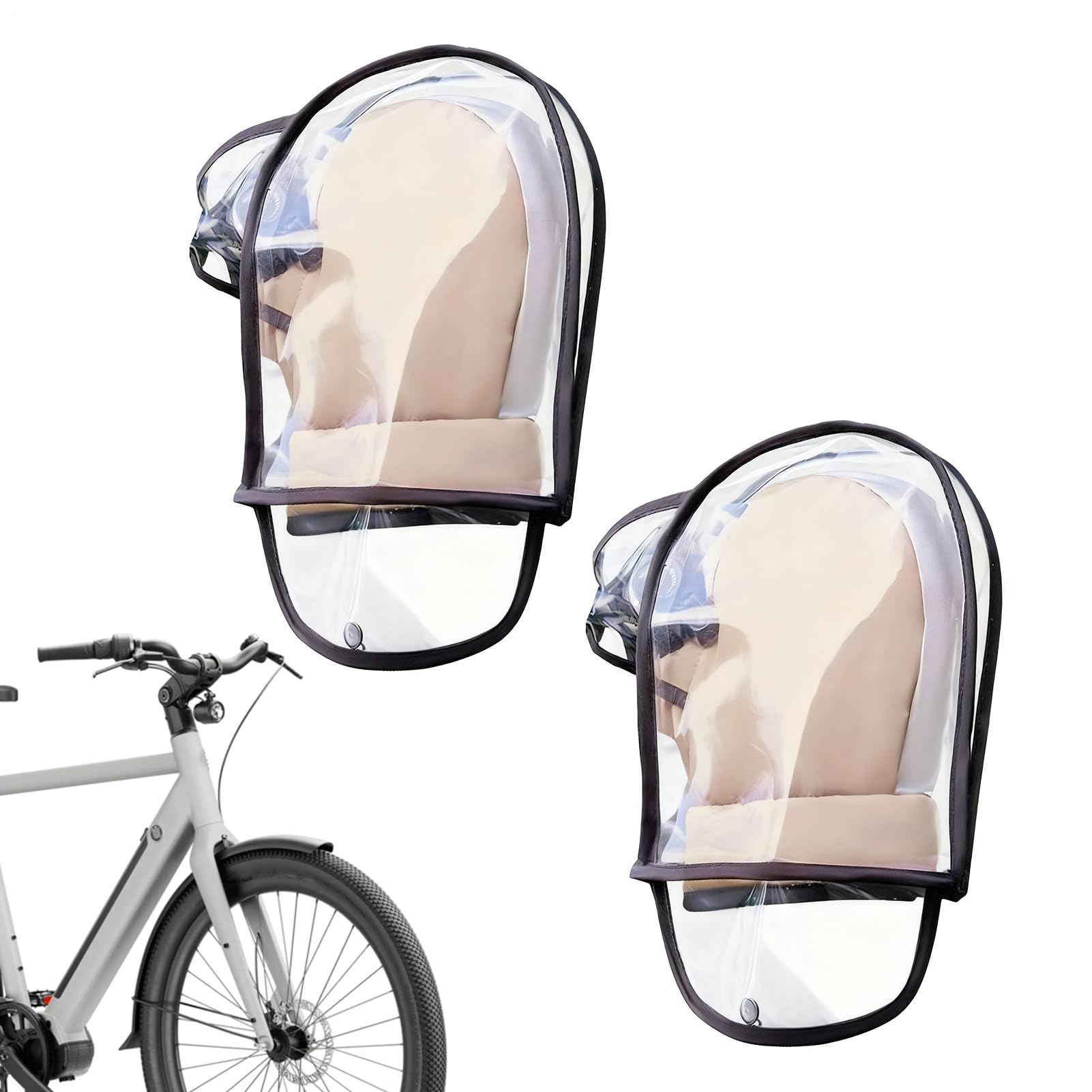 Guantes para manillar de bicicleta, guantes cálidos para manillar de bicicleta, funda térmica para manillar de bicicleta, para ciclismo de invierno, desplazamientos diarios, motos de nieve y