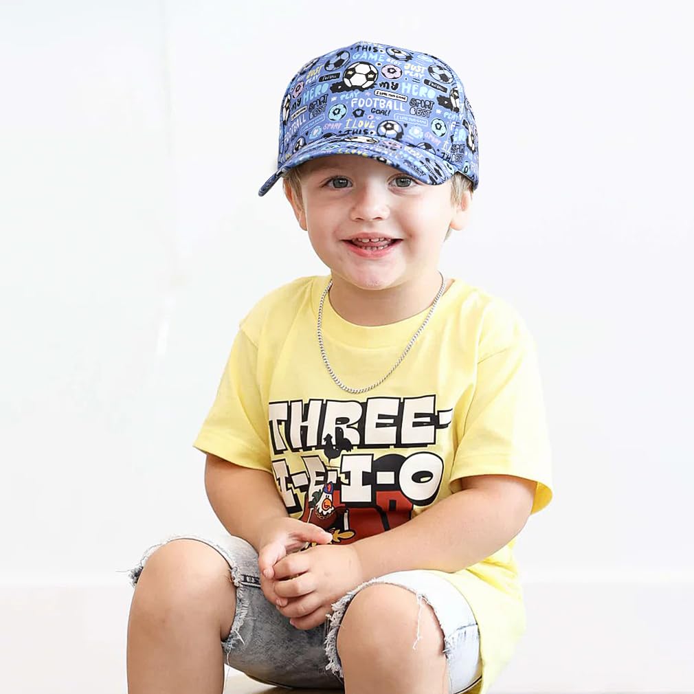 XYIYI Gorra de béisbol para niños de algodón, sombrero de sol ajustable, gorra de visera deportiva para niños de 2 a 8 años