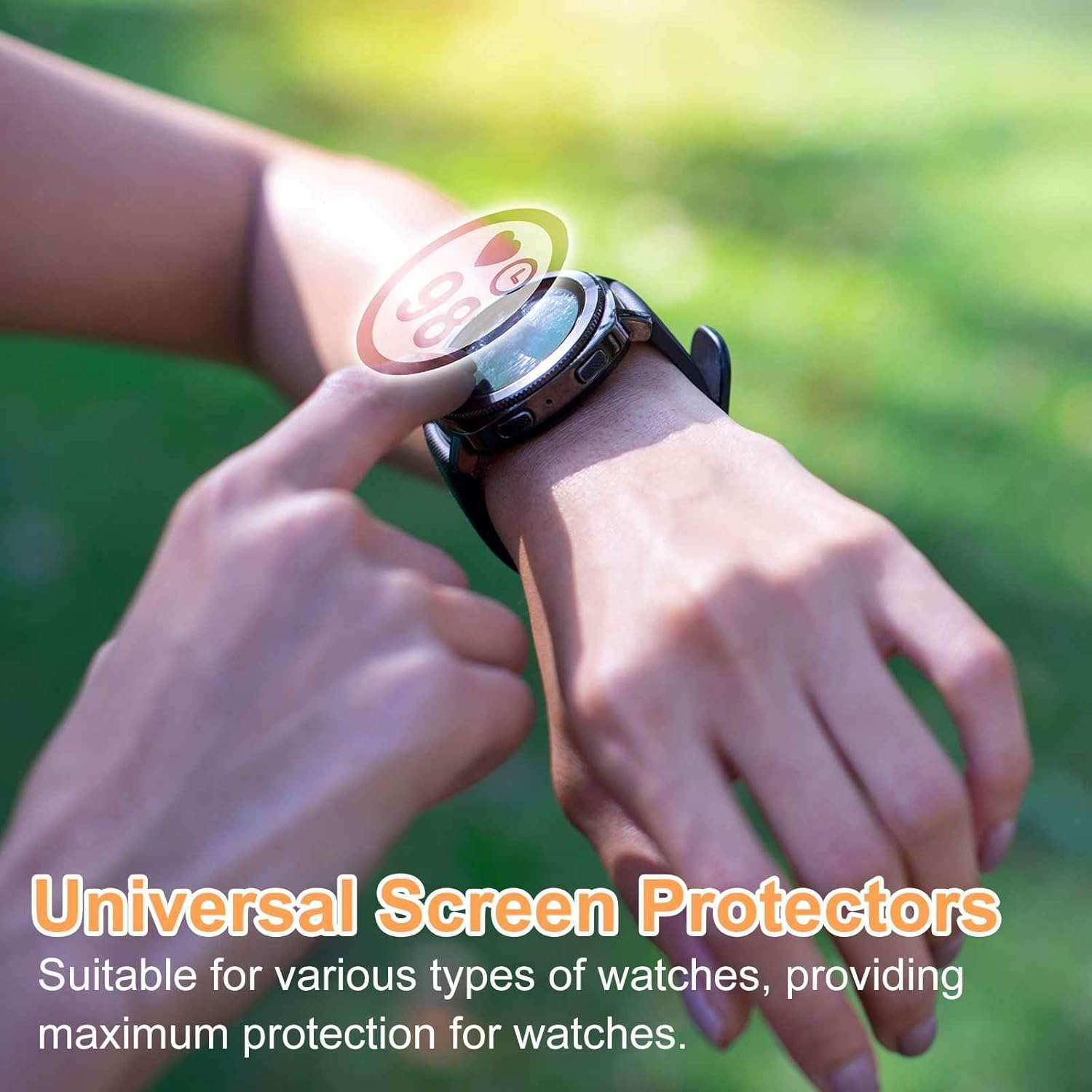 HARFINGTON 5pcs Watch Glass Screen Protectors 37mm 9H High-Alumina Tempered Glass Anti-Scratch Waterproof HD Round Smart Watch Dial Crystal Face Protective Film - Image 7