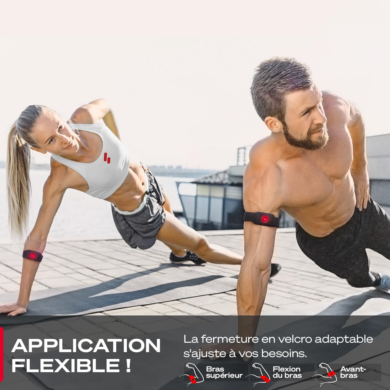 Sportstech Cardiofréquencemètre sPulse avec Bracelet Bluetooth et capteur LED | Smart HRM Cardiofréquencemètre sans Sangle de Poitrine Fitness Podomètre Sense Run