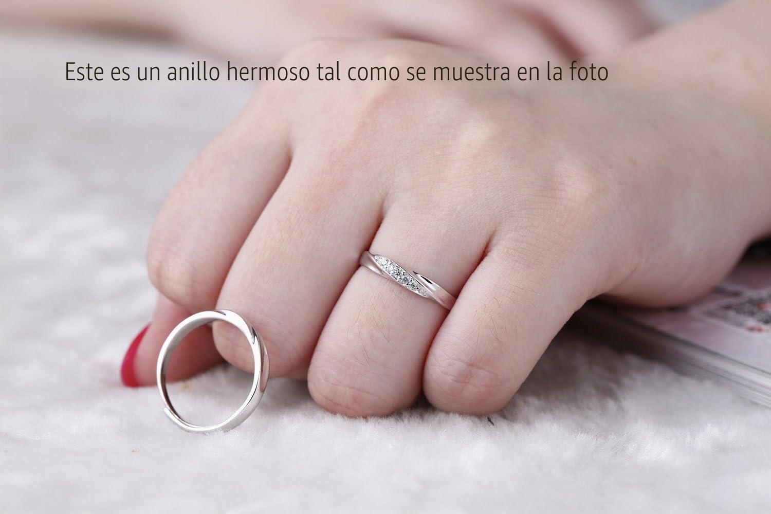 Endless Love sassu fine plata Circonita cúbica pareja anillo zircon anillo de pareja anillo de propuesta anillo de compromiso de boda pareja regalo de cumpleaños